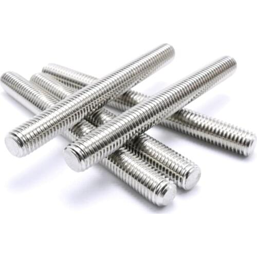 1-10Pcs M6 Metric Standard 304 Stainless Steel Stud Bolts Screw Rod Tooth Stick Double Head Stud Bolt