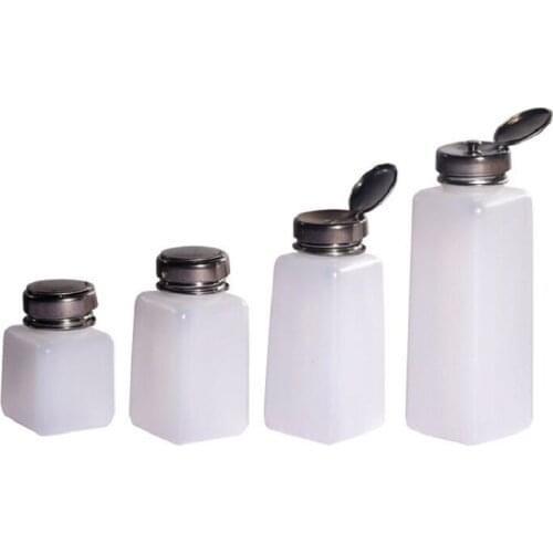 100ml/200ml/250ml Liquid Alcohol Press Nail Polish Remover Dispenser Cleaner Pumping Bottle Make Up Refillable Bottle Container