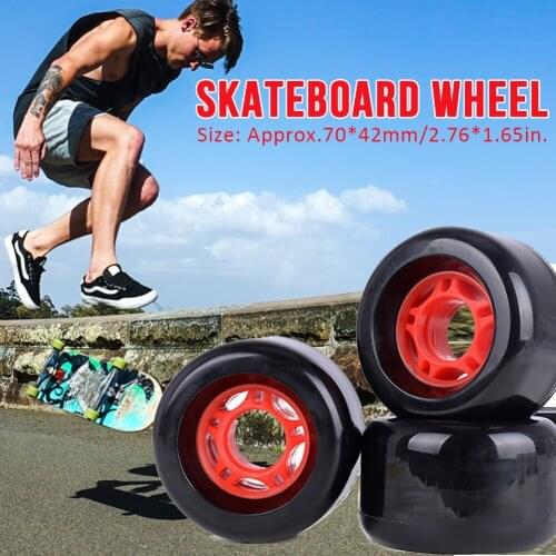 4Pcs Super Elastic Skateboard Wheels Durable Wear-resistant Stable Long Board Wheel