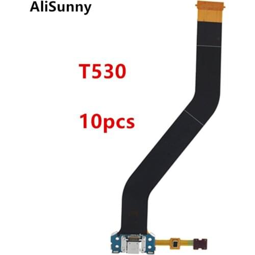 AliSunny 10pcs Charging Port Flex Cable for SamSung Tab 4 10.1 SM-T530 T531 T533 Charger USB Port Dock Connector Repair Parts