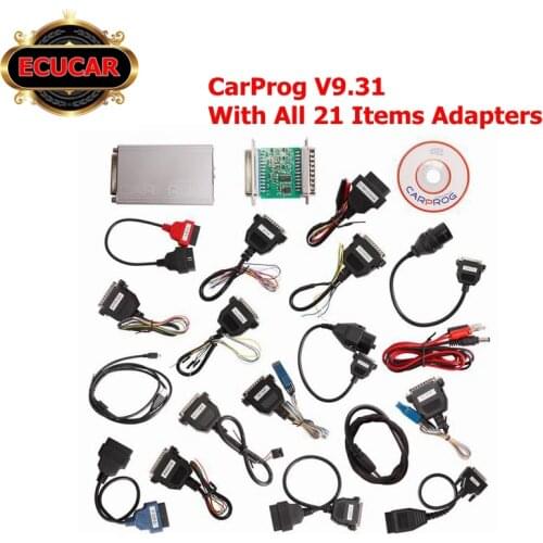 Carprog Full V10.0.5 Auto Repair CarProg V10.05 ECU Chip Tunning Car Prog (With All 21 Items Adapters)