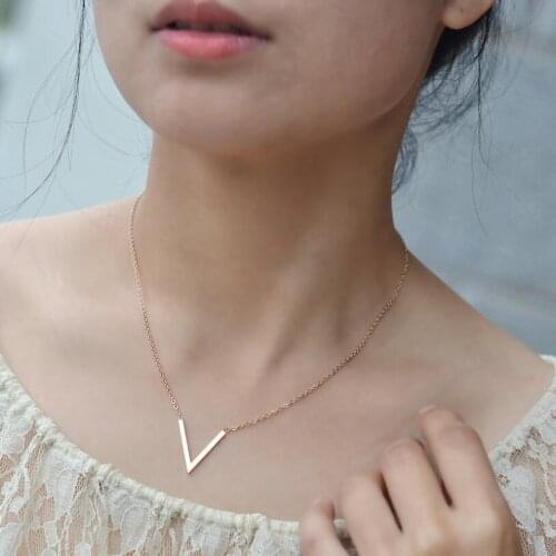 316L Stainless Steel Fashion Fine Jewelry Minimalism Geometric Shape Charms Chain Choker Collier Necklaces & Pendants For Women