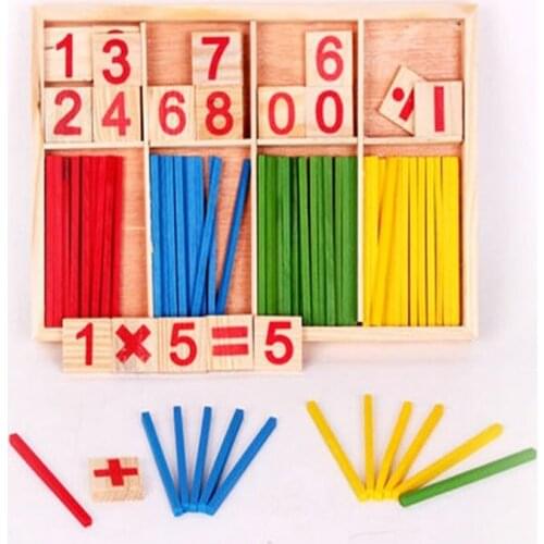 Wooden box JJW01 Intelligent Stick color digital learning computing game early childhood toys