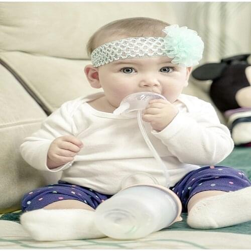 PPSU Baby Feeding Bottle Kids Cup Children Training Water with Long Straw Separation Anti-fall Weaning Newborn Hands-free