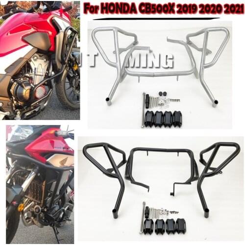 For HONDA CB500X CB 500X CB500X 2019 2020 2021 Motorcycle Upper & Lower Crash Bar Frame Engine Protection Guard Bumper Protector