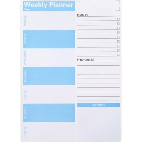 Weekly Planning Pad - Magnetic Menu Planner with Perforated Tear-Off Grocery important Lists - 7” x 10