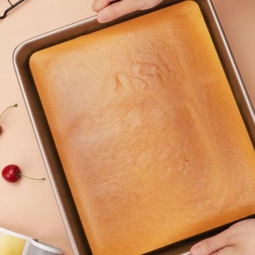 Golden Bread Baking Pan Coating Baking Dishes Rectangle Steel Cake Molds Kitchen Dessert Cake Baking Tool