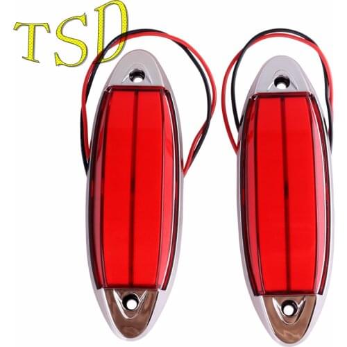 Truck Side Signal Lamp IP65 Auto 2pcs 12V Side Marker Light 24V Red Trailer Indicator Lamp Waterproof Lorry Clearance Lights