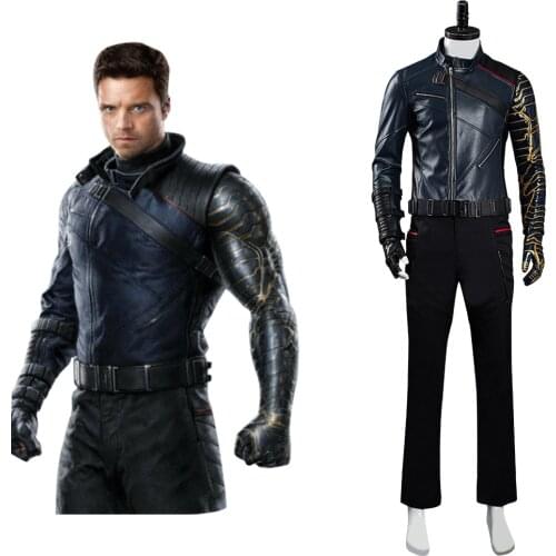 The Falcon and the Winter Soldier Bucky Barnes Cosplay Costume Halloween Carnival Suit