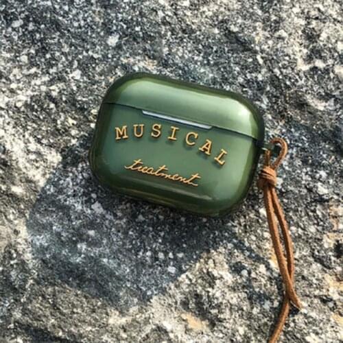 Cool Cartoon Emerald Letters Cases For Apple Airpods 2 1 Art Painting Transparent Earphone Cover For airpod Pro Case Funda Capa