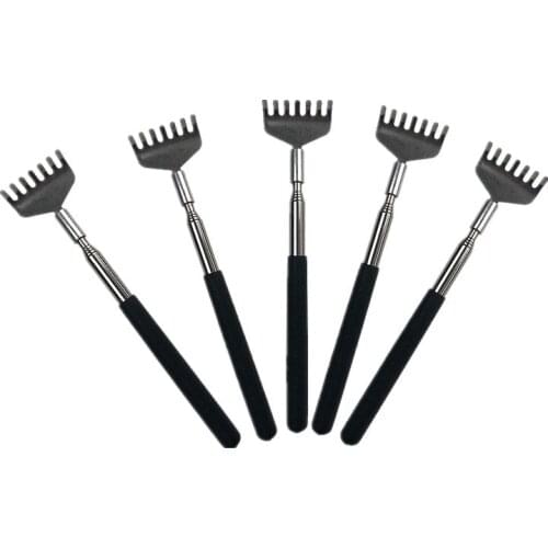 Stainless Steel Retractable Itching Scratching Rake Scratcher Massage Tool Back Scratcher Telescopic Body Anti Itching Stick