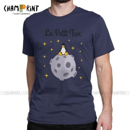 Men Le Petit Tux Linux Mascot T Shirts Programmer Computer Developer Geek Nerd Tops Novelty Crewneck Tee Shirt Gift T-Shirts