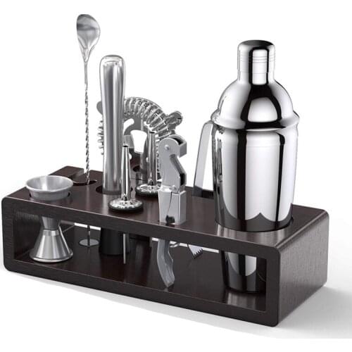 Cocktail Shaker Set with Stand, Bartending Kit Bar Tools Accessories Bar Set Cocktail Shaker Set for Home, Bars