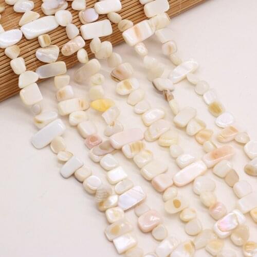 Natural Brownish Yellow Shell Beaded Irregular Rectangular Beads for Jewelry Making DIY Bracelets Necklaces Accessories 80 cm