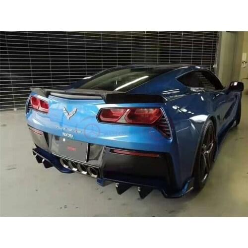 Suitable for Corvette C7 carbon fiber rear lip, rear corner wrap, spoiler, auto parts, auto accessories