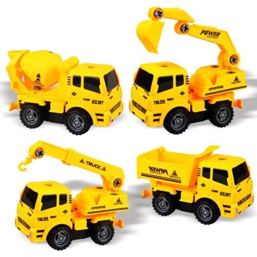 Disassembly Loading Unloading Engineering Truck Excavator Bulldozer Child Screw Boy Creative Tool Education Toy Car Model
