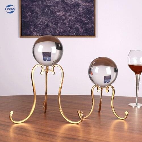 Modern European style crystal ball ornaments creative fashion home decoration model living room metal crafts