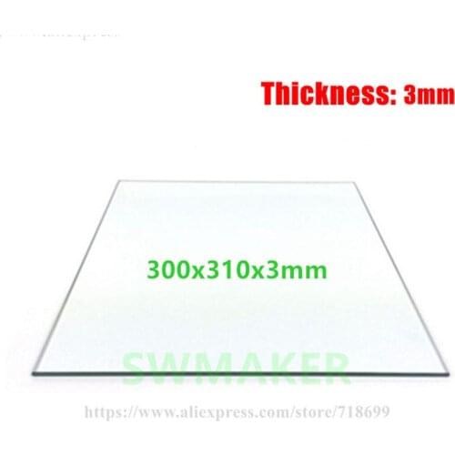 SWMAKER Large Size Printing 3D Printer Borosilicate Glass plate 300x310 mm Build Plate 3MM thickness Glass plate Custom glass