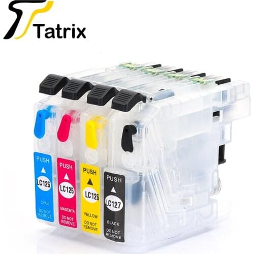 Tatrix LC127 LC125 Refillable Ink Cartridge For Brother MFC-J4410DW J4510DW J4610DW J4710DW J2510 J4110DW J4210N J4510N