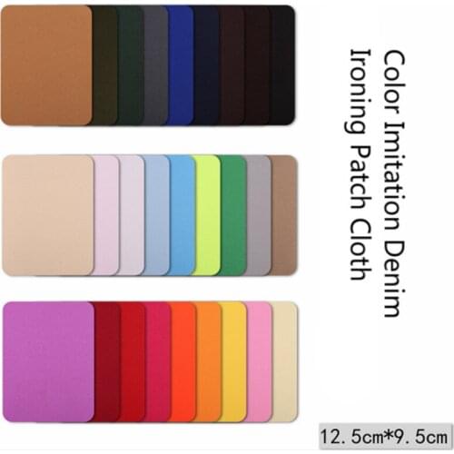 Cloth Stickers Denim Self-adhesive Patch DIY Imitation Denim Jeans Iron On Clothes Hole Repair Pants Applique Stripe Stick