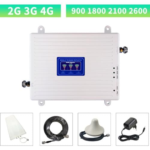 GSM Repeater 2G 3G 4G 900 1800 2100 2600 LTE Cellular Signal Amplifier 4G Cellular Amplifie Mobile DCS Signal Booster Repeater