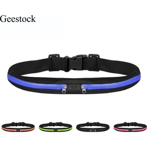 Geestock Running Bag Waist pack Women Sports Bumbag Men Water-resistant Bum Bag Partable Waist Bag Jogging Phone Pounch