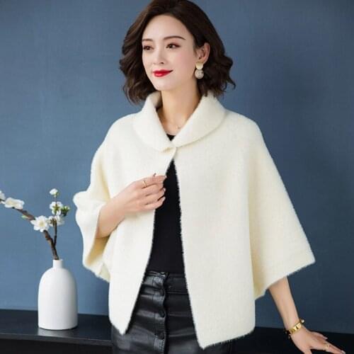 ZJZLL 2021 Mexican Style Solid Color Sweater Spring Cloak Knit Basic Autumn Ladies Tops Poncho Coat Ovesize Women Shawl Cape