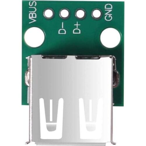 10pcs/lot USB 2.0 Breakout Board USB to DIP Adapter 2.54mm Breakout Board 4 Pins Pinboard USB Type A Breakout Boards