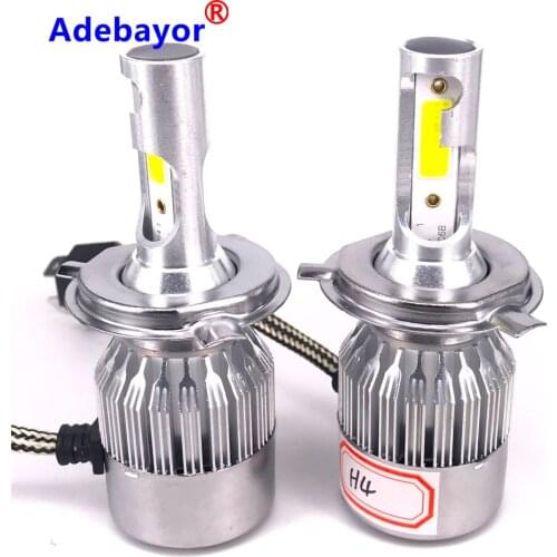 2PCS C6 H1 H3 Led Headlight Hulbs H7 LED Car Lights H4 880 H11 HB3 9005 HB4 9006 H13 6000K 72W 12V 8000LM Auto Headlamps