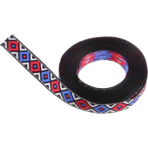 3yards 13mm Boho Lace Trim Ribbon Woven Jacquard Decoration Trimmings Sewing