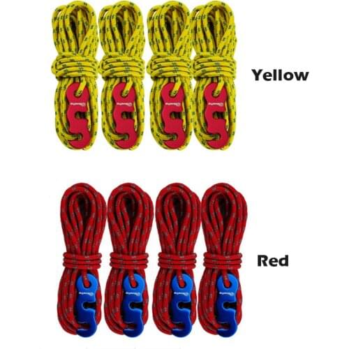 4pcs ShineTrip Thick Tent Wind Rope Outdoor Camping Canopy Reflective Wind Rope 3mm Multifunctional Buckle Tent Accessories