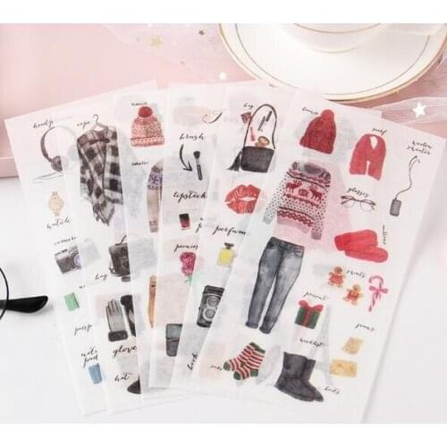 6sheet per pack PVC Transparent Stickers Beautiful Butterfly Decoration Album Thin Children Bedroom Decoration Stickers