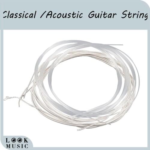 Alice A107-N 1 Set Classical Guitar Strings Clear Nylon Core Silver Plated Copper Alloy Wound Normal Tension