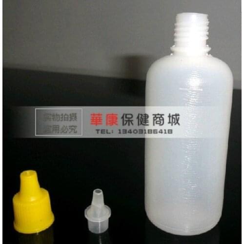 Free shipping 10 pcs 100 ml plastic dropper bottle, clear drop bottle with Pilfer Proof Cap color cap