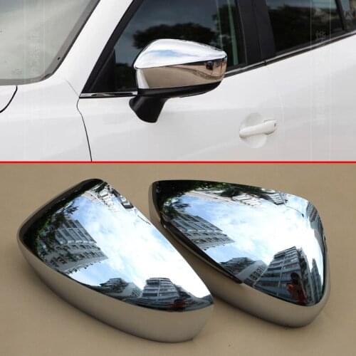 Rearview Rear View Side Mirror Cover Parts Fit For Mazda 2 3 2014 2015 2016 2017 2018 Chrome Mouldings Accessories