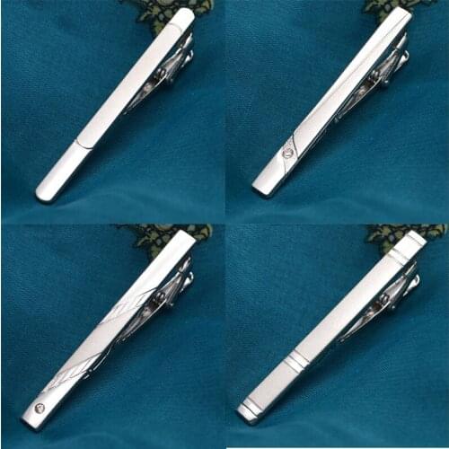 Mens Metal Tie Clip Bright Chrome Jewelry Necktie Clips Pin Clasp Clamp Wedding Charm Creative Gifts