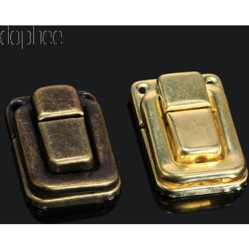 Dophee 6pcs Decorative Metal Hasp Rivet Jewelry/Wine Box Wooden Case Lock Catch Buckle Latch