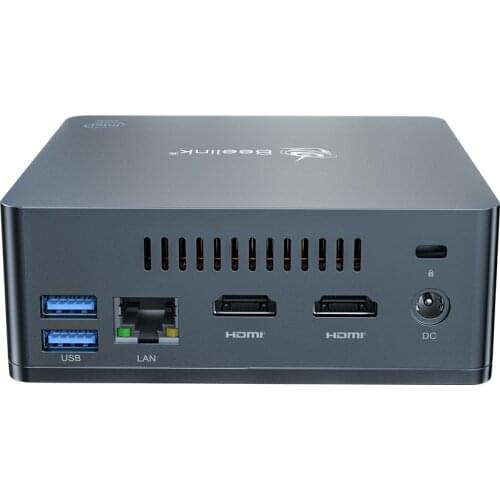 Fan design Windows 10 computers Intel Celeron N3350 Dual Core Mini PC 4K HTPC with Dual HDMI 5G WIFI buletooth