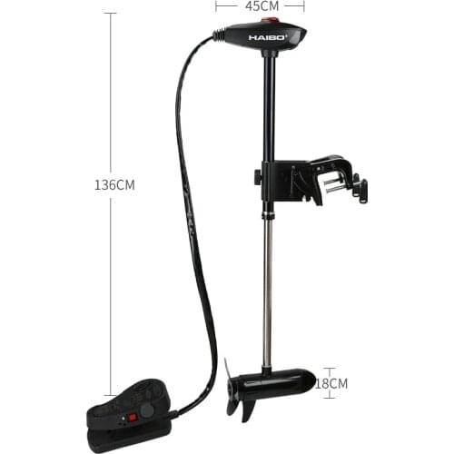 Electric Propeller Front Push Wire Control Luya Boat Rubber Raft Marine Front Operating Foot Control 12V Electrical WFT54TS