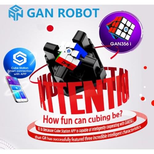 Gan Robot and Gan356i 3x3x3 Magic Speed Cube Station App GAN 356 i Magnets Online Competition GAN356 i Puzzle Cube Gans
