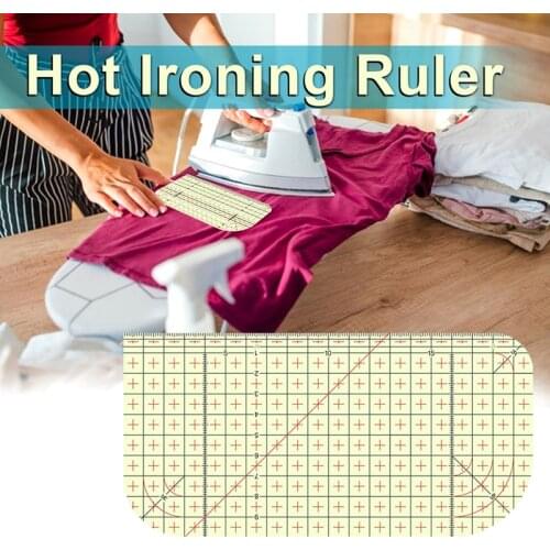 Hot Ironing Ruler Patchwork Tailor Craft DIY Sewing Supplies Measuring Tool Heat Resistant Ruler Household Ironing Tool 20x10cm