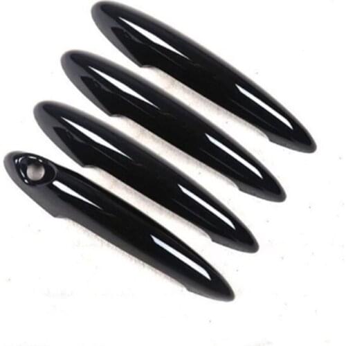 Housse de poignée de porte brillante, plastique noir, pour modèles MINI R60 COUNTRYMAN Cooper S 11-16, 4 pièces/ensemble