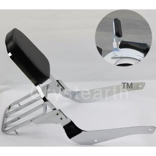 For Suzuki Boulevard C50 M50 2005-2008 Volusia VL 800 VL800 2001-2011 Chrome Motorcycle Rear Backrest Sissy Bar Luggage Rack Pad
