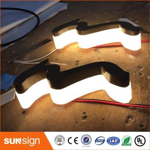 Customized 3d LED signage store backlit metal channel letter