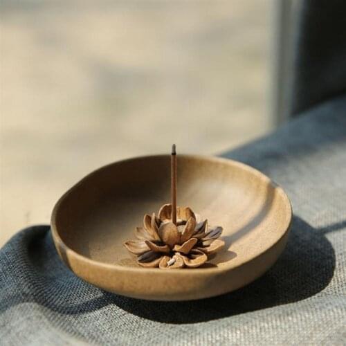Ceramic Incense Tray Incense Burner Rack Lotus Incense Stick Holder Cones Censer Teahouse Home Decoration