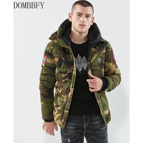 Brand Men Winter Camouflage Jacket Coats Male Casual Windproof Thicken Parka Mens Fashion Long Section Windbreaker Warm Parkas