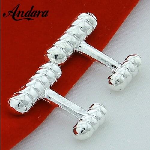 Mens Cufflinks French New High Quality Silver Round Shirt Cufflinks Silver Color Fashion Jewelry Free Shipping