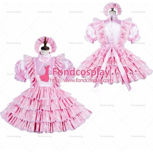 Lockable Sissy maid Cotton-Jacquard dress cosplay costume Tailor-made[G3822]