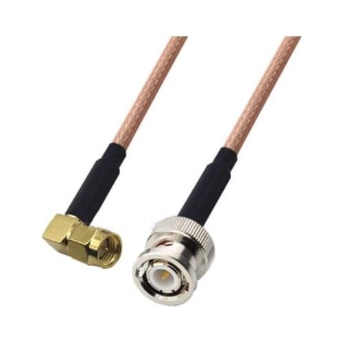 SMA Male to BNC Male Right Angle Connector Pigtail Jumper RG316 Cable 50 ohm
