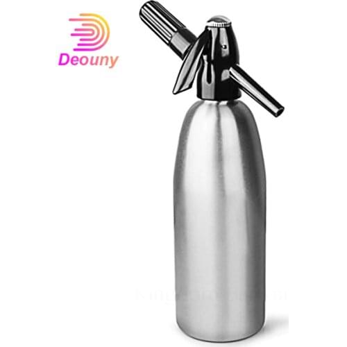 DEOUNY Soda Water Siphon Ultimate Aluminum For Soda Maker 1 Liter Make Soda Infusions Uses Standard Adapter Co2 Bar Home Tools